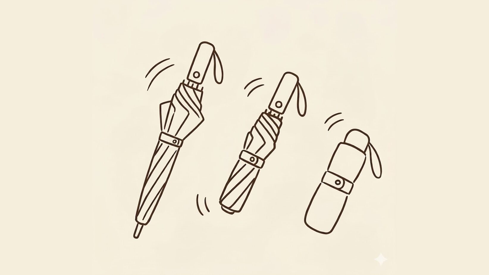 折りたたみ傘のイラスト